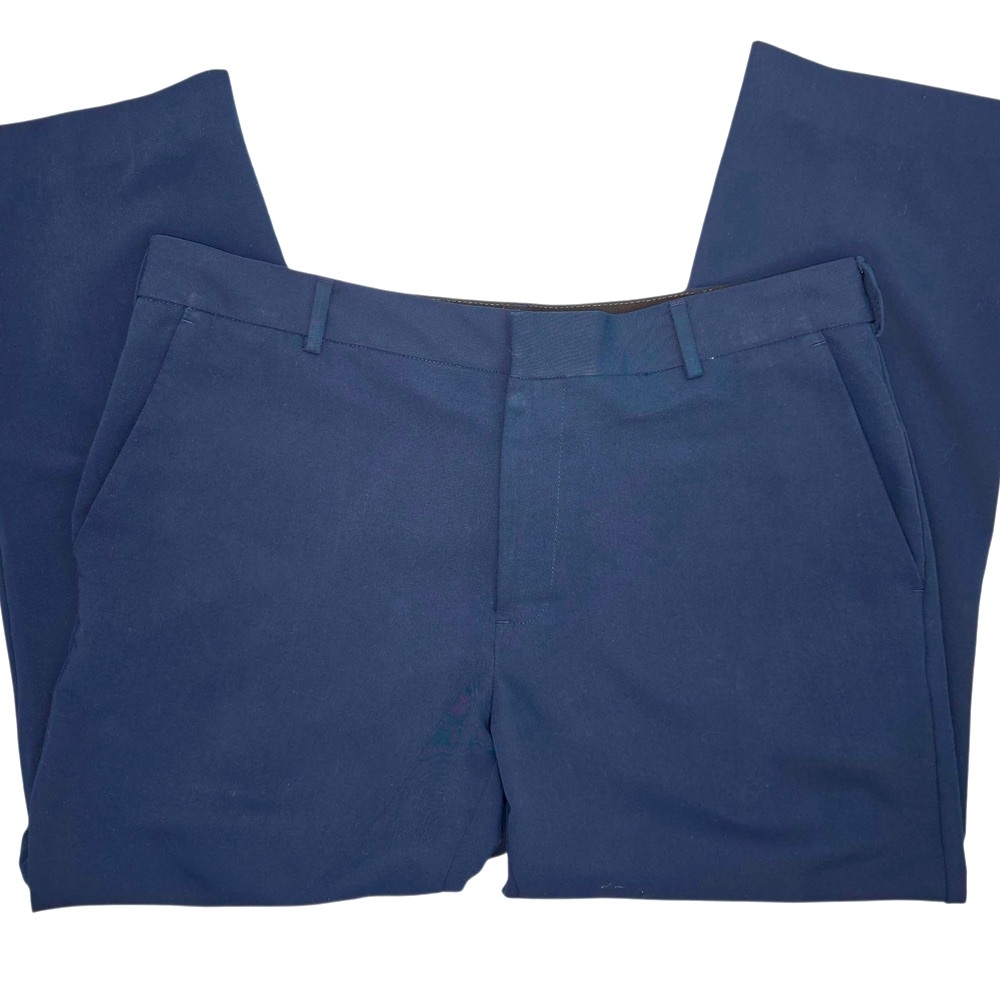 Van Heusen Flex Straight Dark Navy‎ Trousers Dress Pants Size 34x29